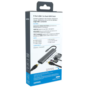 USB-C to Dual HDMI 1080p with Card Reader