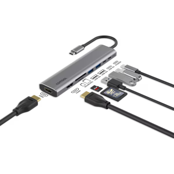 USB-C to Dual HDMI 4K with Card Reader