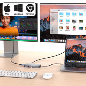 Dual Monitor USB-C 9 Port Dock