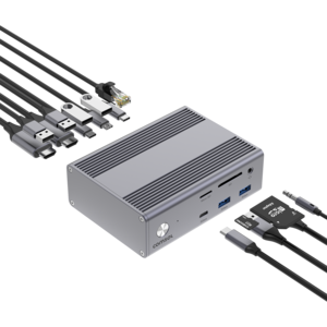 USB-C Dual HDMI Monitor 16 Port Docking Station