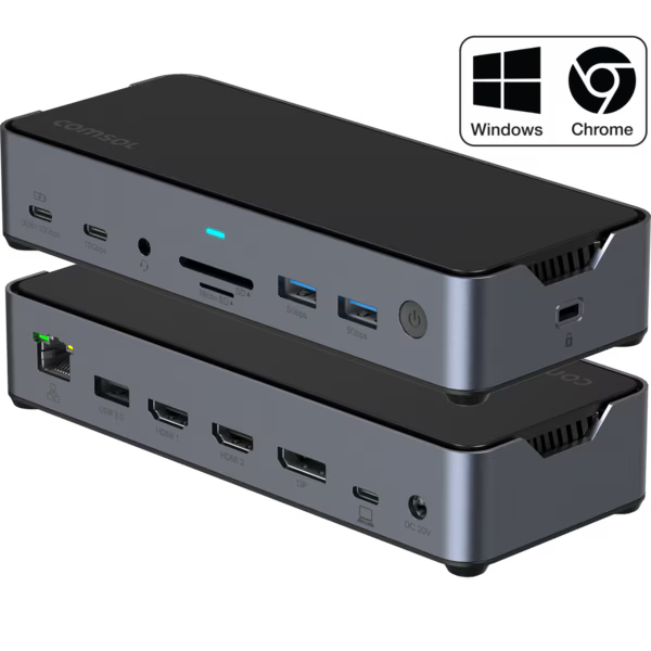 Triple Monitor USB-C 14 Port Docking Station
