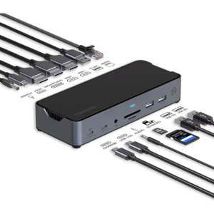 Triple Monitor USB-C 14 Port Docking Station