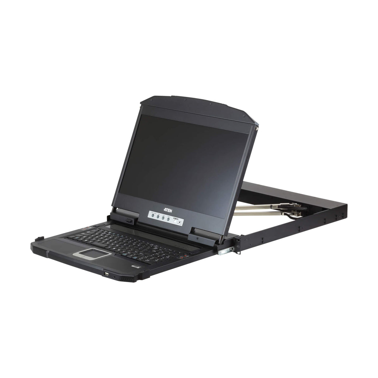 Aten Rackmount Dual Rail LCD Console VGA,HDMI,DVI & USB w/ 18.5' LCD Display, 1x Custom KVM Cable Included, 1920x1080@60hz Display, LED Illumination L