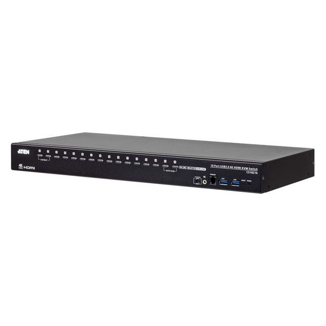 Aten 16-Port USB 3.0 4K HDMI KVM Switch, Port Selection: OSD, Hotkey, Pushbutton, RS-232 Commands