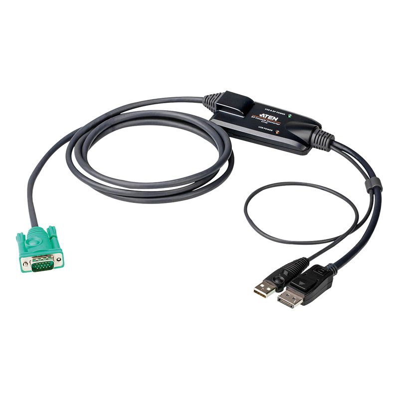 Aten DisplayPort Console Converter, connects an Aten SPHD (VGA KVM) interface switch to a DisplayPort and USB PC, up to 1920 x 1080 @ 60 Hz, compliant