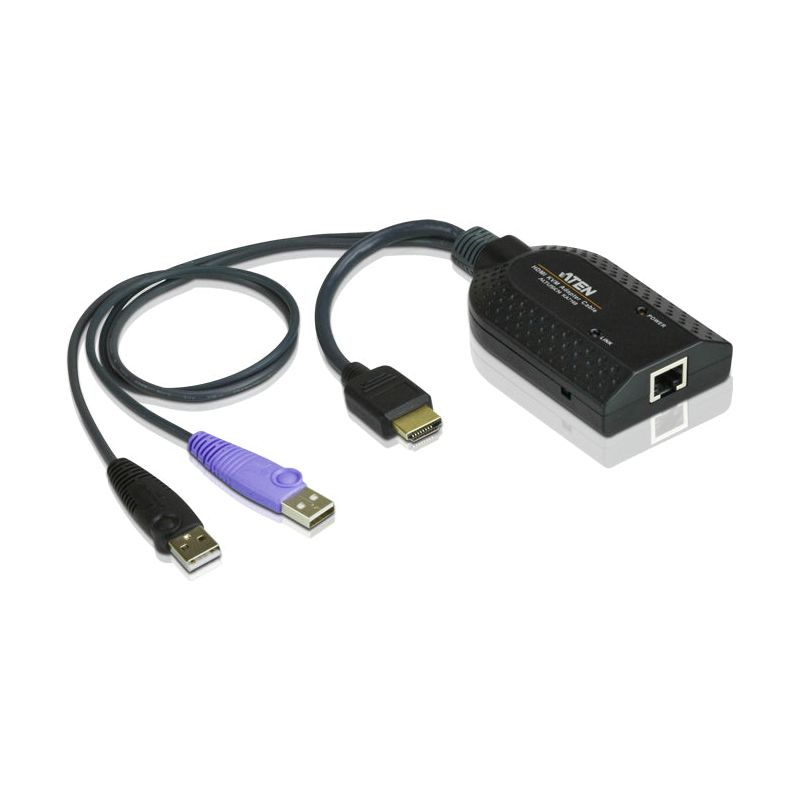 Aten HDMI USB KVM Adapter Cable with Virtual Media & Smart Card Reader Support for KN/KM/KH series