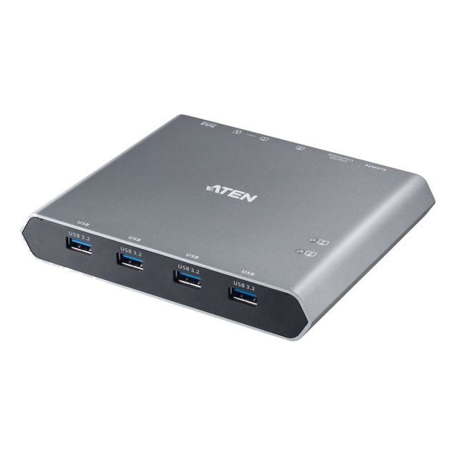Aten 2-Port 4K DisplayPort USB-C KVM Dock Switch with Power Pass-through,