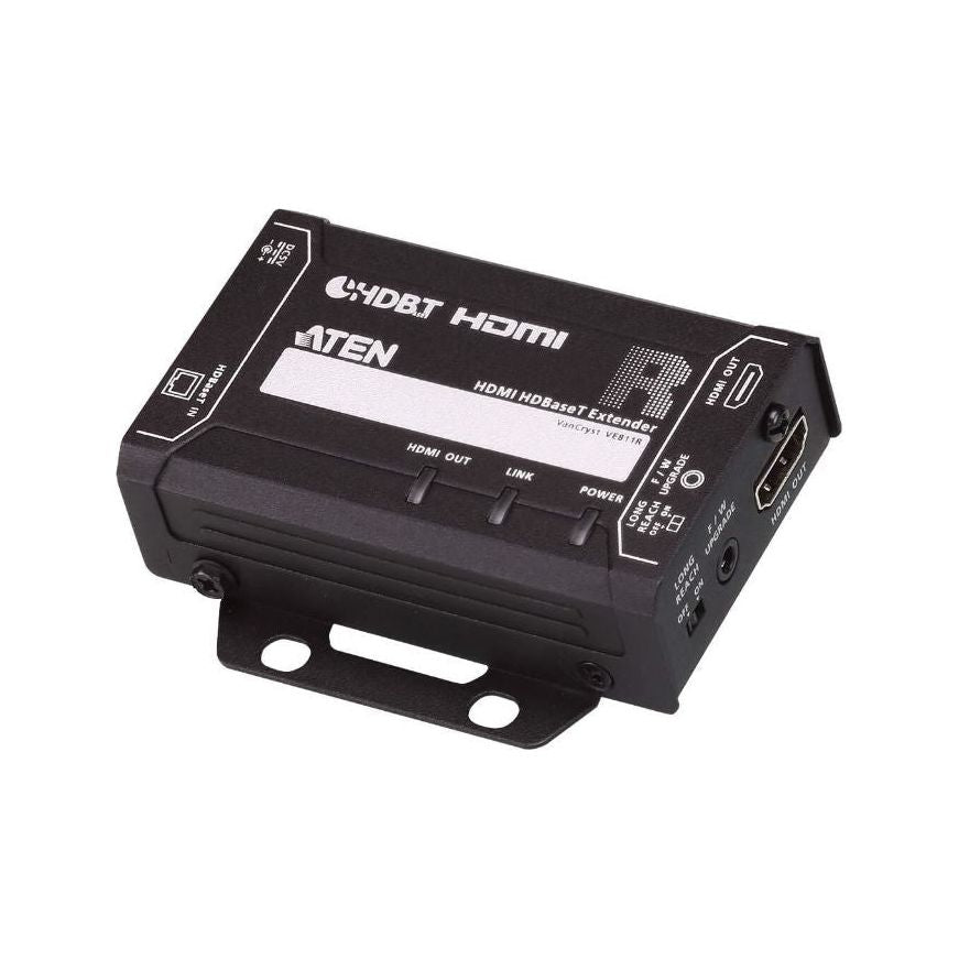 Aten VE811R Small Form HDMI HDBaseT Receiver, supports up to 4K@70m (Cat5e/6) and 100m (Cat 6A), 1080p @ 150m over long reach mode