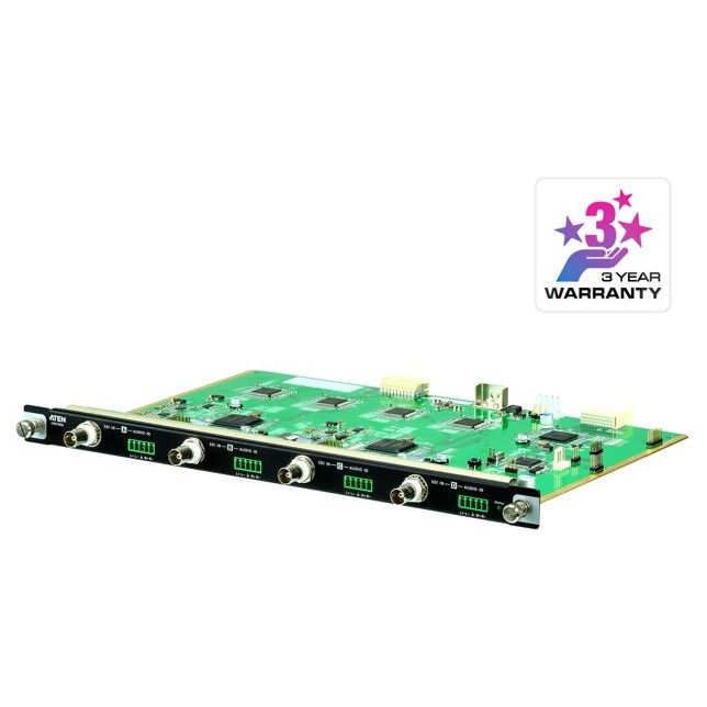 Aten VM7404 4-Port SDI Input Board for VM1600A/VM3200, Connects up to 4SDI inputs, Supports SD-SDI, HD-SDI and 3G-SDI formats