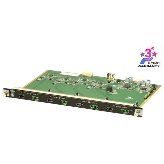 Aten VM7814 4 Port HDMI 4K Input Board for VM1600A/VM3200, Superior video quality, Audi-enabled, stereo audio can be embeded, Cable Quality Tester