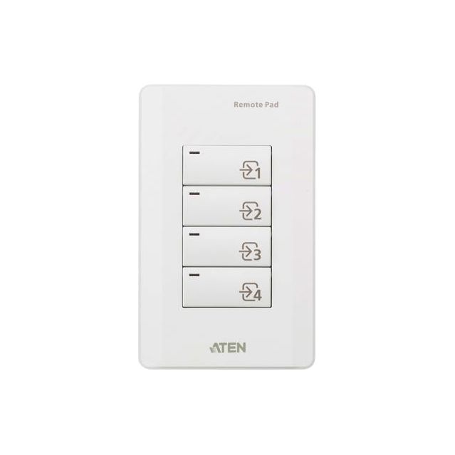 Aten VPK104 4-Key Contact Closure Remote Pad for VP1420/VP1421 Presentation Matrix Switches. Led lights, Engraved button