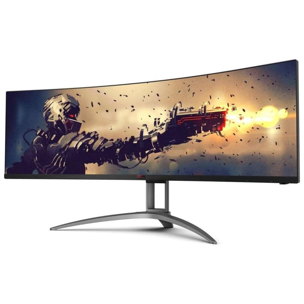 AOC 49" Curved 1800R, 5120X1440 DQHD, 32:9, Adaptive Sync, HDR 400,1ms, 165Hz ,3x HDMI,1x DP,USB-C , Speaker, HAS, KVM ultra wide monitor