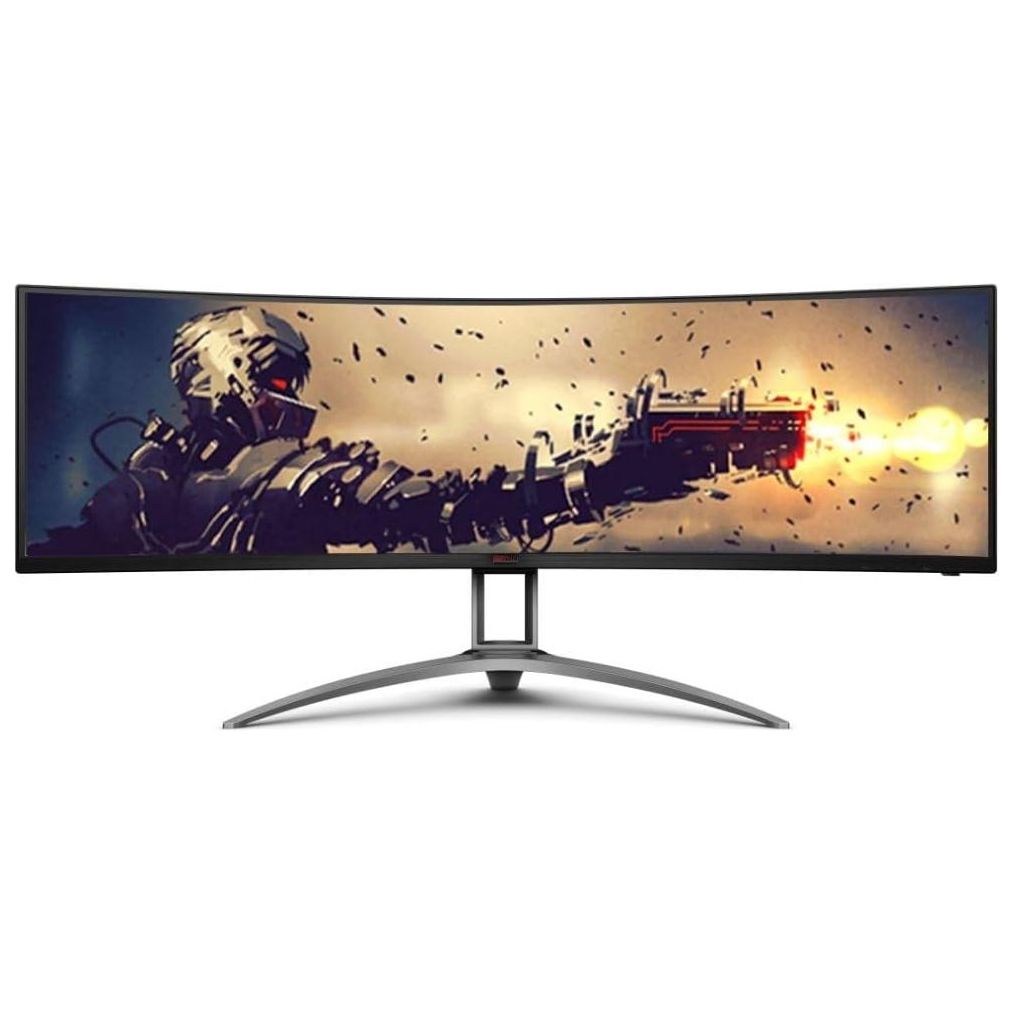 AOC 49" Curved 1800R, 5120X1440 DQHD, 32:9, Adaptive Sync, HDR 400,1ms, 165Hz ,3x HDMI,1x DP,USB-C , Speaker, HAS, KVM ultra wide monitor