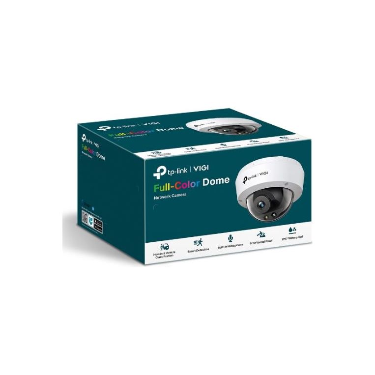 TP-Link VIGI 4MP C240(4mm) Full-Color Dome Network Camera, 4mm Lens, Smart Detection, 3YW
