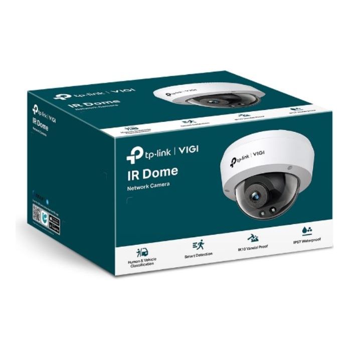 TP-Link VIGI 4MP C240I(2.8mm) IR Dome Network Camera, 4mm Lens, Smart Detection, 3YW
