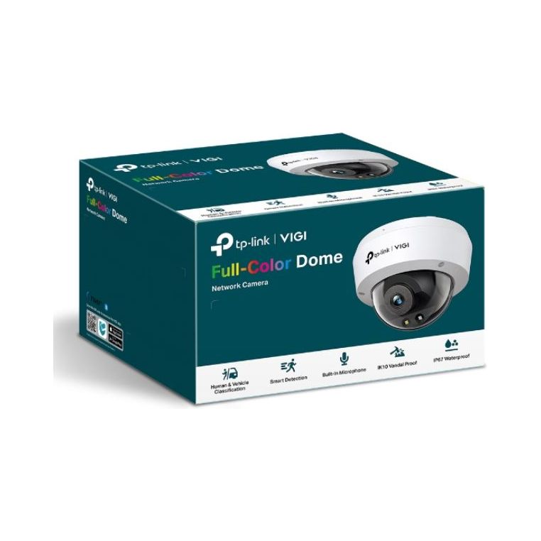 TP-Link VIGI 5MP C250(4mm) Full-Colour Dome Network Camera, 4mm Lems, Smart Detection 3YW
