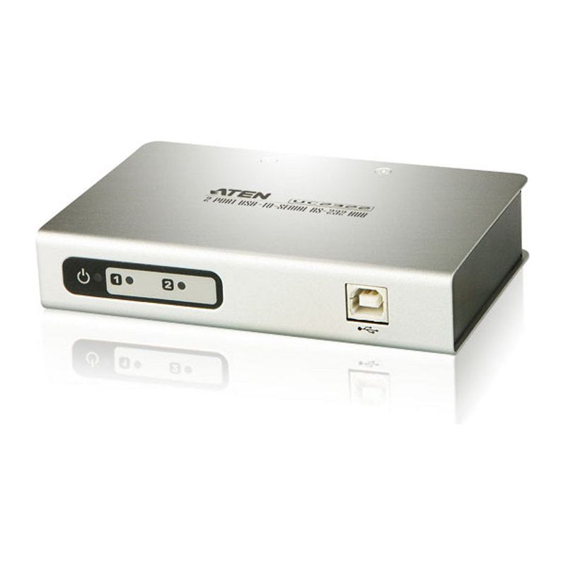 Aten Serial Hub 2 Port USB to RS232 Converter w/ 1.8m cable, Supports Hot-Swapping & Plug and Play