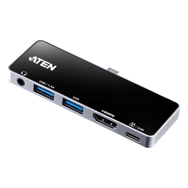 Aten USB-C Travel Dock with Power Pass-Through, Multiport connection, Supports DP1.4 with single HDMI video output, Designed for iPad Pro & Surface