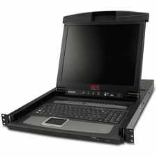 APC by Schneider Electric AP5816 LCD Rack Console KVM Switch - Black - TAA Compliant - 16 Computer(s) - 43.2 cm (17") LCDPS/2 PortUSB - Keyboard - TouchPad - 120 V, 240 V AC Input Voltage