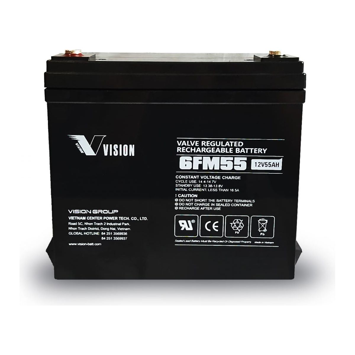 Vision 6FM Series High Temp Battery