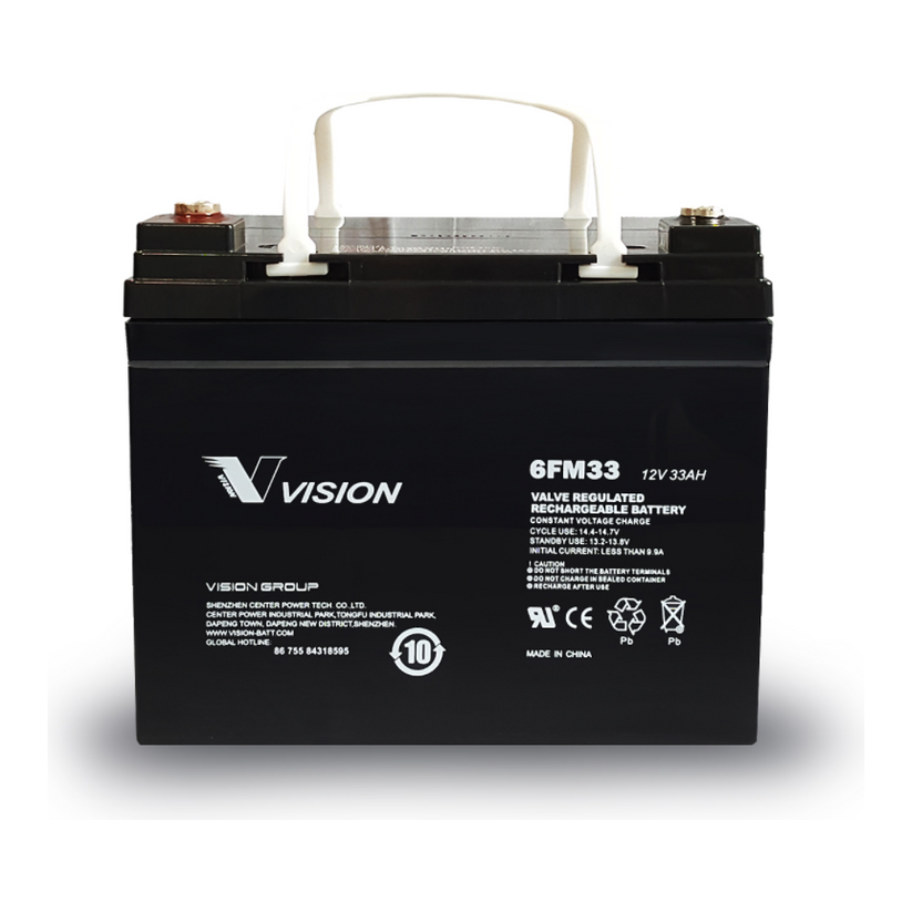 Vision 6FM33-X 12V 33Ah 10 YR High Temp Battery