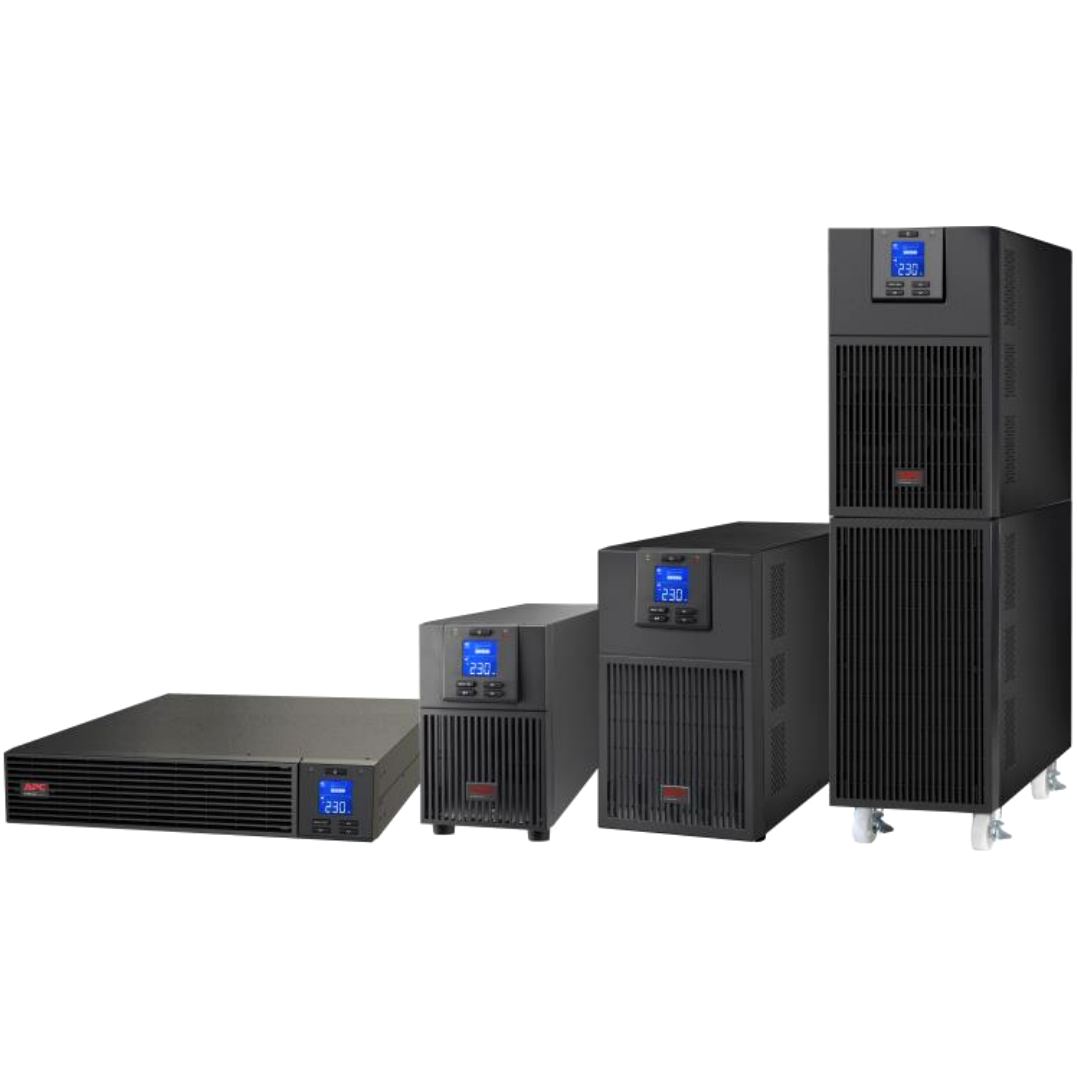 APC Easy UPS 3000VA/2400W Online UPS, 4U RM, 230V/16A Input, 4x IEC C13 Outlets, Lead Acid Battery, W/ Battery Pack, W/ Rail Kit