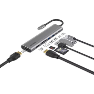 USB-C to Dual HDMI 1080p with Card Reader