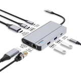 Dual Monitor USB-C 9 Port Dock