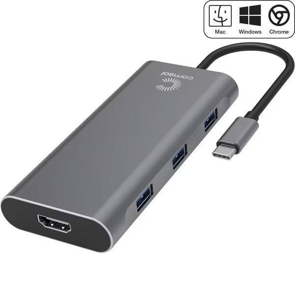 USB-C DisplayLink Dual 2K HDMI Multi-Port Adapter