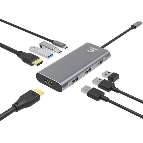 USB-C DisplayLink Dual 2K HDMI Multi-Port Adapter