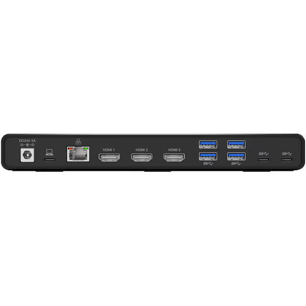 USB-C Hybrid Triple 2K HDMI Docking Station with 120W AC Adapter