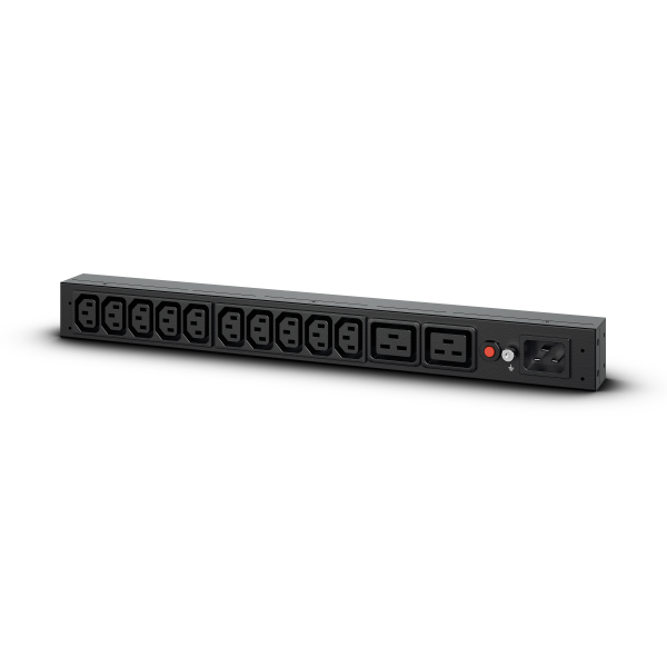 CyberPower-1U Basic PDU (PDU20BHVIEC12Ra) 16Amp input/output - 12x IEC-320 (2-C19 & 10-C13) out - IEC 320 C20 in - 2 Years Advanced Replacement WTY