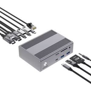 USB-C Dual HDMI Monitor 16 Port Docking Station