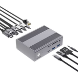 USB-C Dual HDMI Monitor 16 Port Docking Station