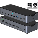 Triple Monitor USB-C 14 Port Docking Station