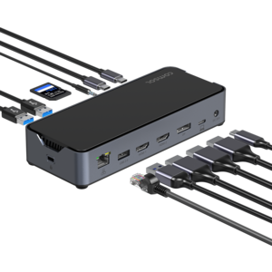 USB-C Triple HDMI/DP Monitor 14 Port Docking Station