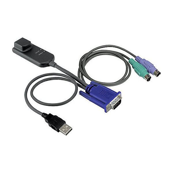 Avocent Virtual Media server interface module for VGA video, PS/2 keyboard and mouse, and USB 2.0 virtual media w/ 14 in. PS/2 and USB cables, required for DSR and AutoView® virtual media switches.