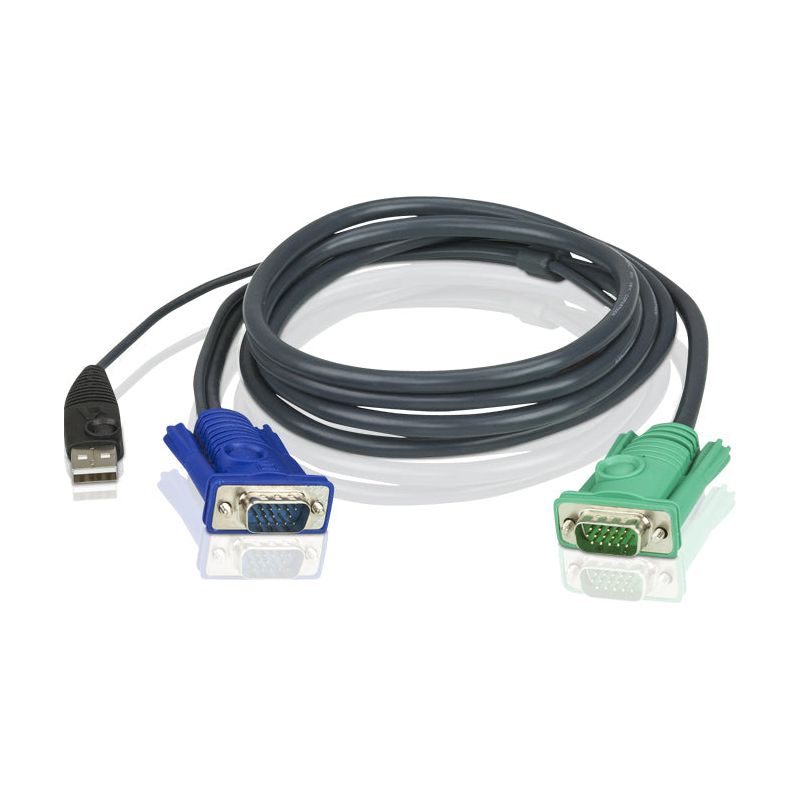 Aten KVM Cable 1.8m with VGA & USB to 3in1 SPHD