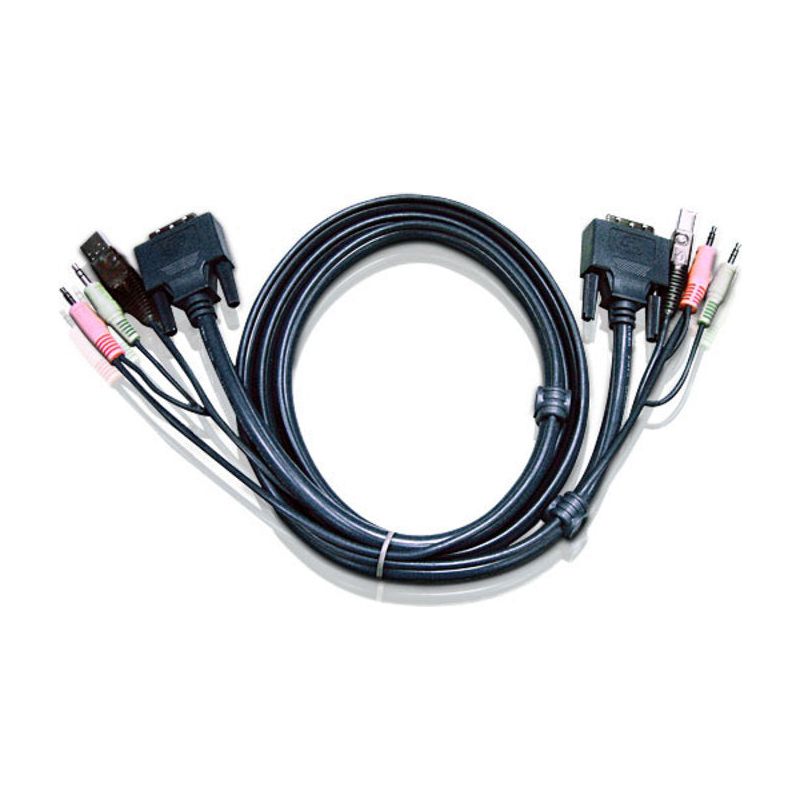 Aten KVM Cable 3m with DVI-D (Single Link) USB & Audio to DVI-D (Single Link), USB & Audio (LS)