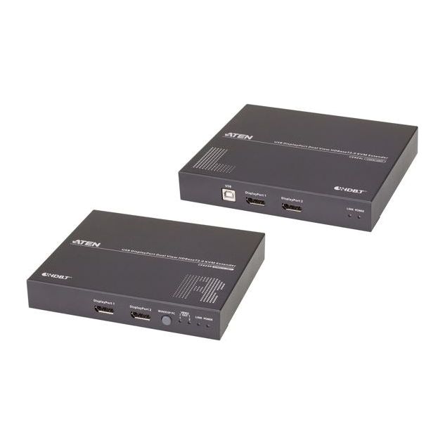 Aten CE924 USB DisplayPort Dual View HDBaseT™ 2.0 KVM Extender (4K@100m- Single View), EDID Buffer, HDCP Compatible, Built-in 8KV/15KV ESD protection