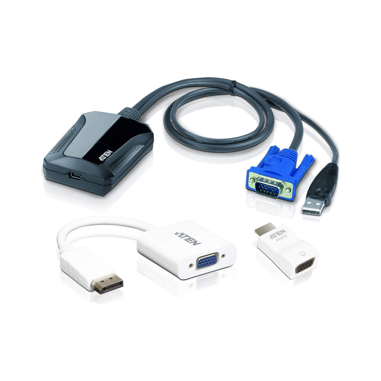 Aten Laptop USB KVM Console Crash Cart Adapter IT Kit