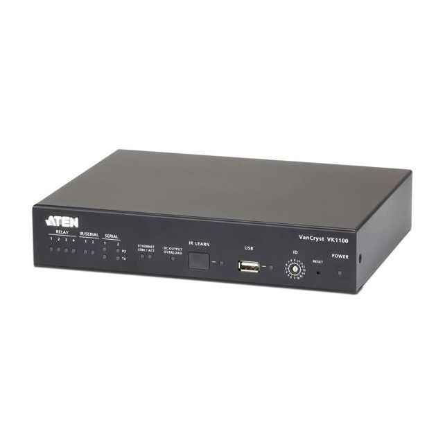 Aten Compact Control Box Gen. 2 with 2 License Keys, controls hardware through 4xRelay, 2x Serial/IR and 2x Serial ports from iOS, Android or Windows