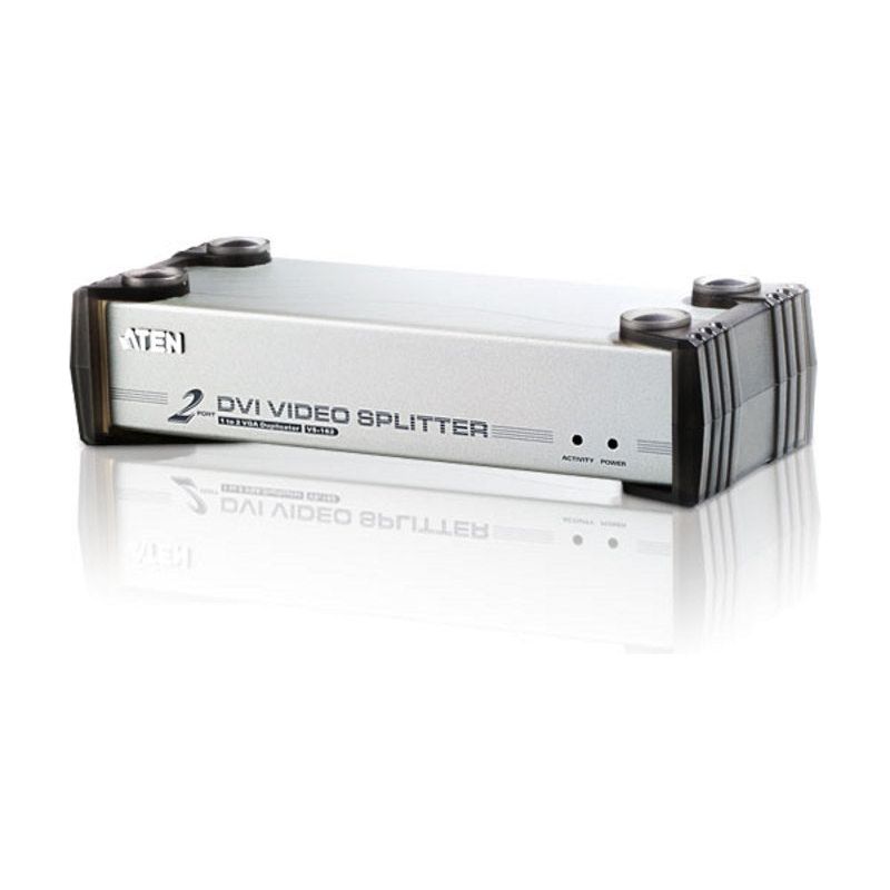 Aten Video Splitter 2 Port DVI Video Splitter w/ Audio, 1920x1200@60Hz, Cascadable to 3 Levels (Up to 8 Outputs)