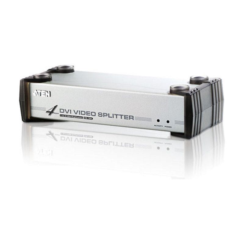 Aten Video Splitter 4 Port DVI Video Splitter w/ Audio, 1920x1200@60Hz, Cascadable to 3 Levels (Up to 64 Outputs)