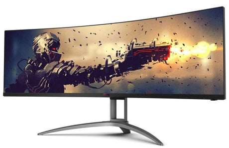 AOC 49" Curved 1800R, 5120X1440 DQHD, 32:9, Adaptive Sync, HDR 400,1ms, 165Hz ,3x HDMI,1x DP,USB-C , Speaker, HAS, KVM ultra wide monitor