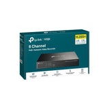 TP-Link VIGI NVR1008H-8P 8 Channel PoE+ Network Video Recorder, 53W PoE Budget, H.265+, 4K Video Output & 16MP Decoding Capacity (HDD Not Included)