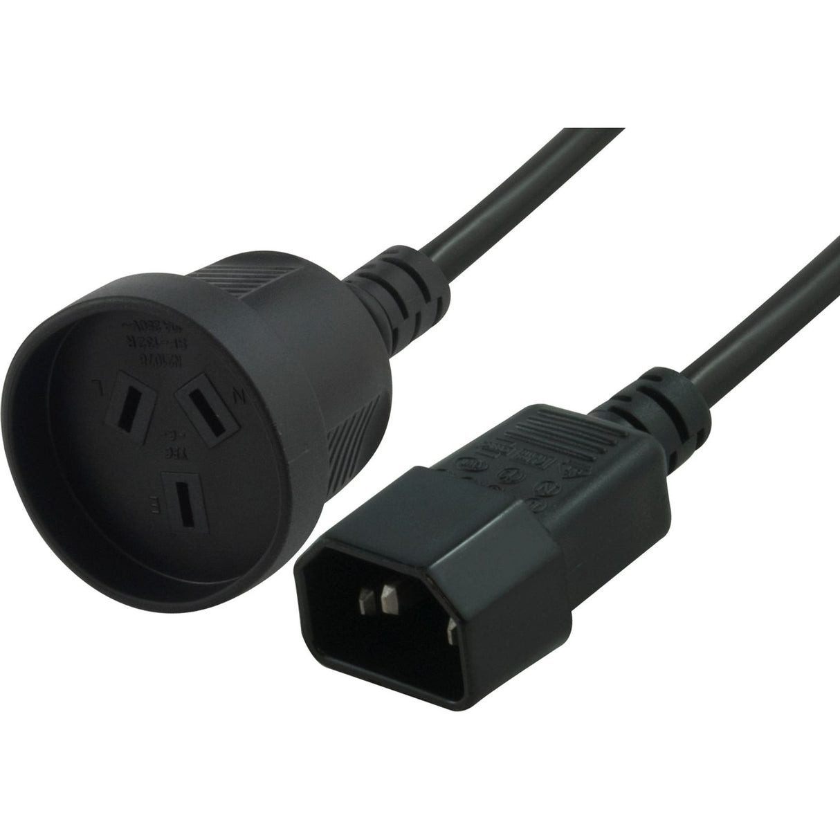 Blupeak 25cm Power Cable C14 male to 3Pin AU Female