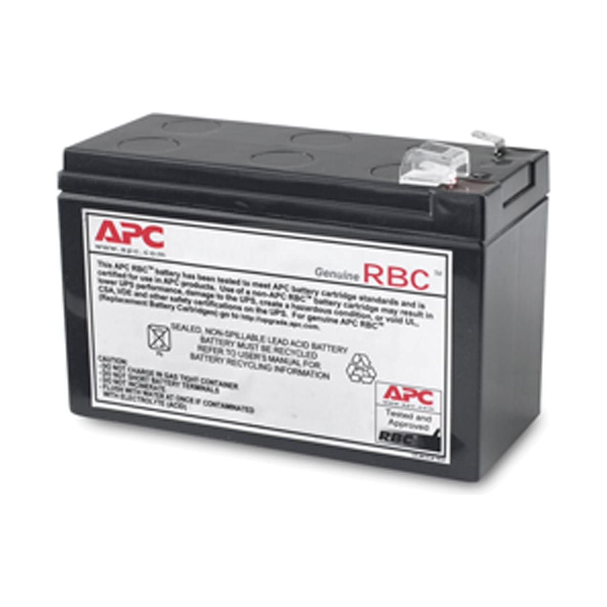 APC Replacement Battery (APCRBC110) Cartridge, VRLA battery, 7Ah, 12VDC, 2-year warranty