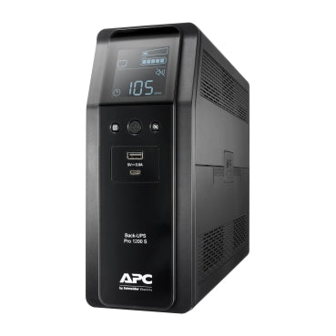 APC Back-UPS Pro for Gaming, Back-UPS Pro, 2200VA/1320W, Tower, 230V, 6x Australian outlets, RGB Lights, Pure Sine Wave, Midnight (Black)