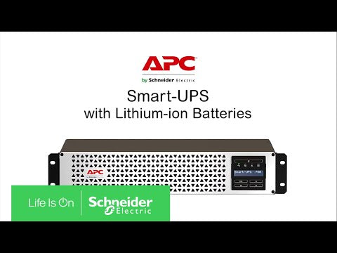 APC Smart-UPS, Line Interactive, 1000VA, Lithium-ion, Rack/Tower, 2U, 230V, 6x IEC C13 outlets, SmartConnect Port+SmartSlot, Short Depth, AVR, LCD